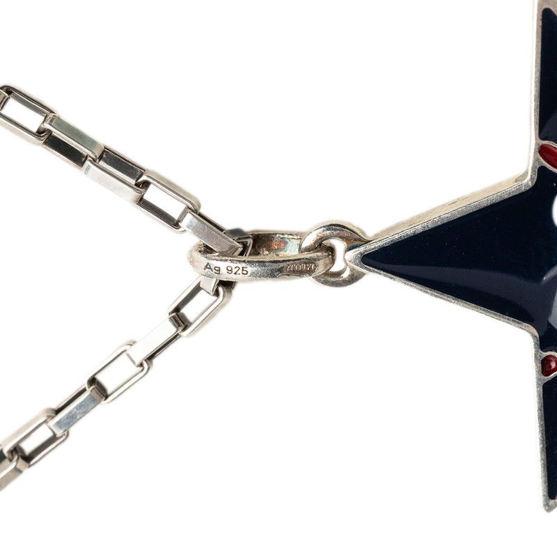 Gucci GG Ghost Star Chain Pendant Black Silver — view 7