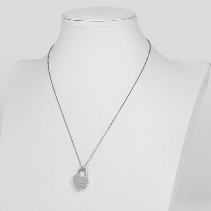 Tiffany & Co Necklace Return to Heart Lock 925 Sterling Silver — view 5