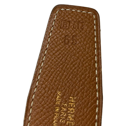 Hermes Belt 65 H Black Gold Reversible Leather — view 5