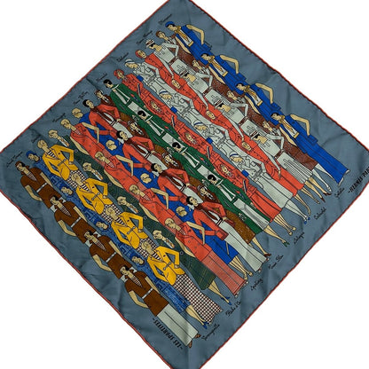 Hermes Scarf Petit Carre Light Blue Pink Multi les Sportives