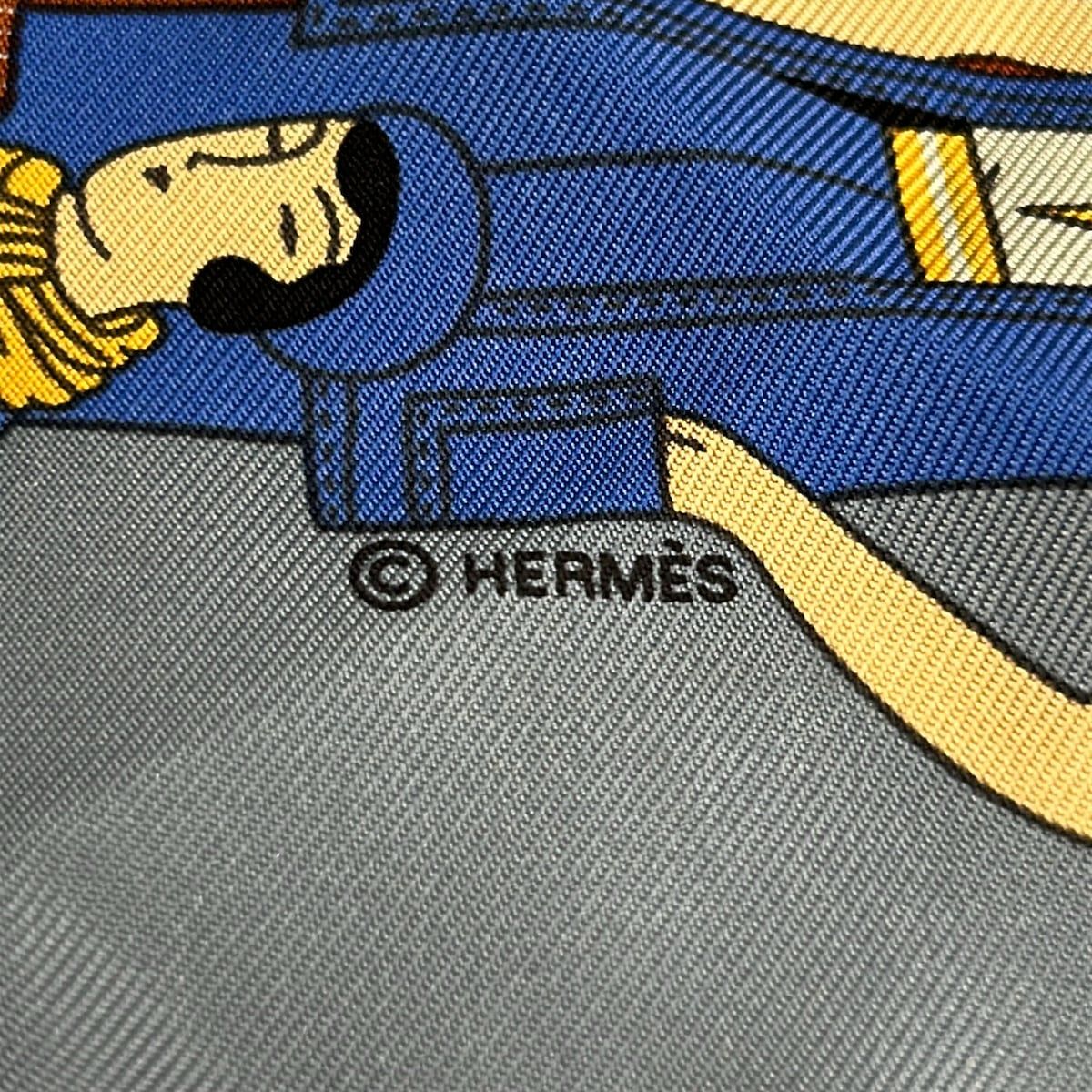 Hermes Scarf Petit Carre Light Blue Pink Multi les Sportives — view 2