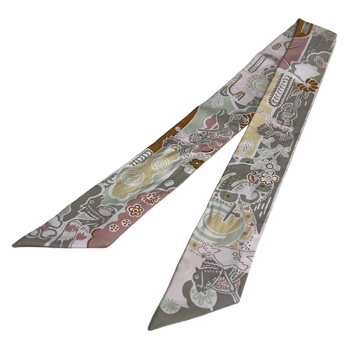 Hermes Scarf Twilly Pink Bingata — view 4