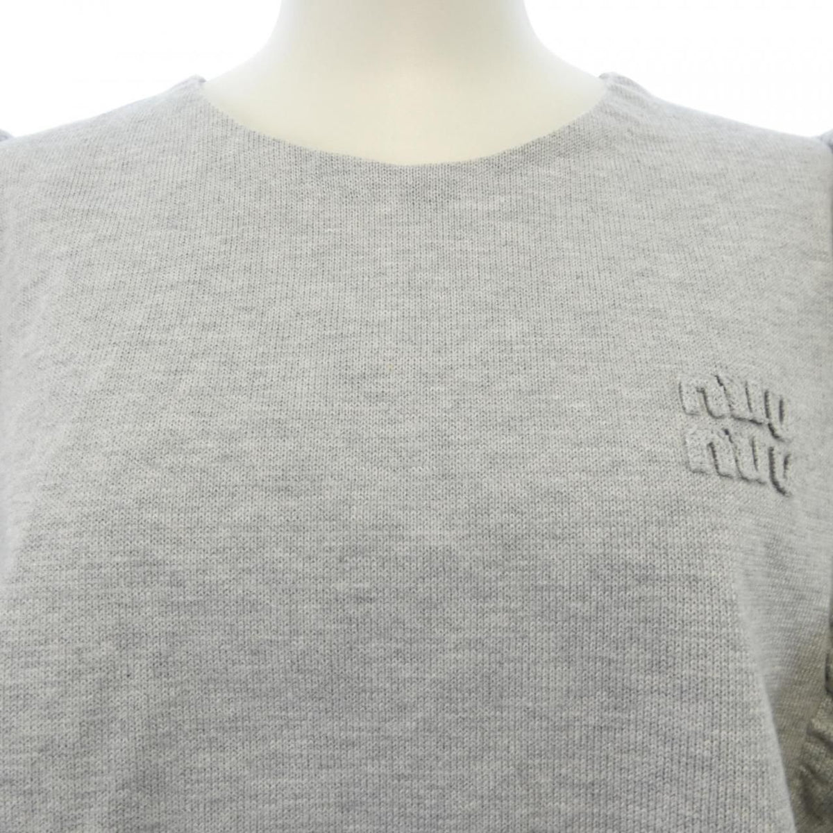 Miu Miu Cotton Crew Neck Dress — view 5
