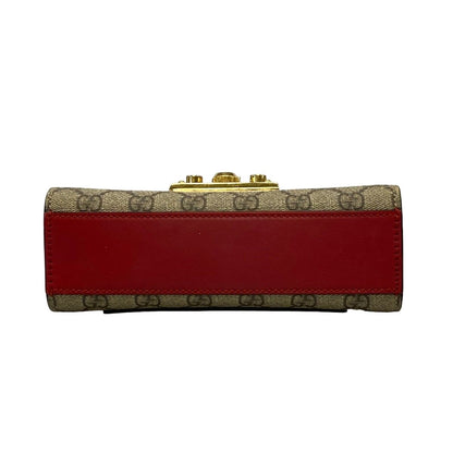 Gucci Shoulder Bag GG Supreme Box Beige Red Leather — view 5