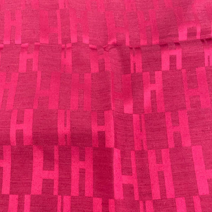 Hermes Shawl Bordeaux Grand Ash Wool Silk Scarf — view 4