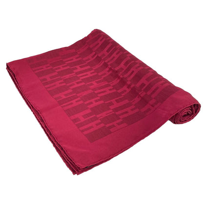 Hermes Shawl Bordeaux Grand Ash Wool Silk Scarf