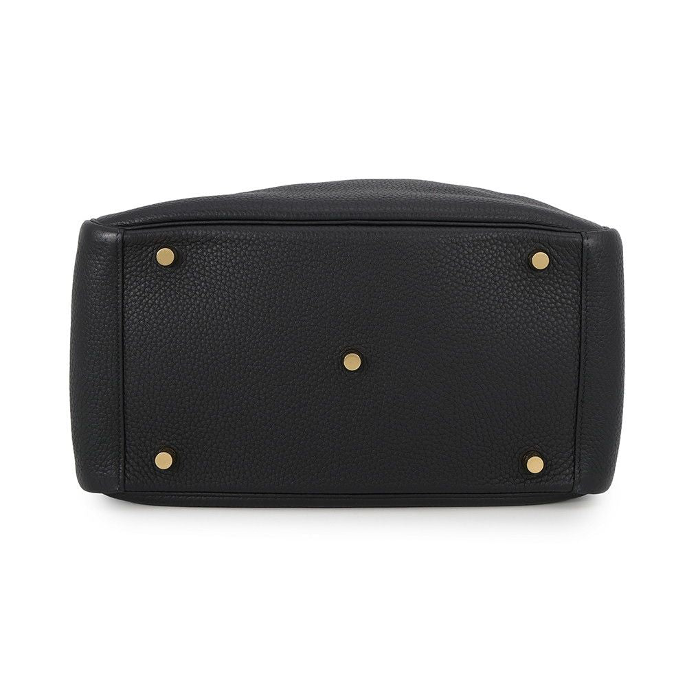 Hermes Lindy 30 Black Gold Taurillon Clemence 2-Way Shoulder Bag — view 3