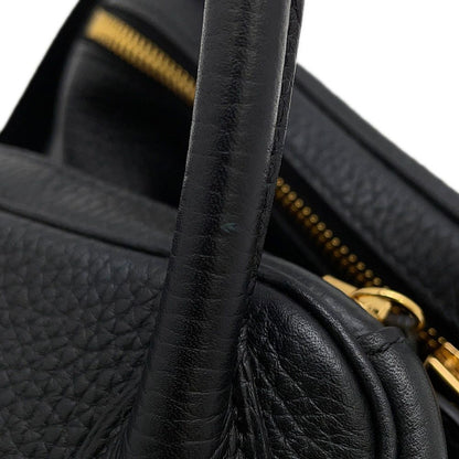 Hermes Lindy 30 Black Gold Taurillon Clemence 2-Way Shoulder Bag — view 8