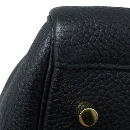 Hermes Lindy 30 Black Gold Taurillon Clemence 2-Way Shoulder Bag — view 6