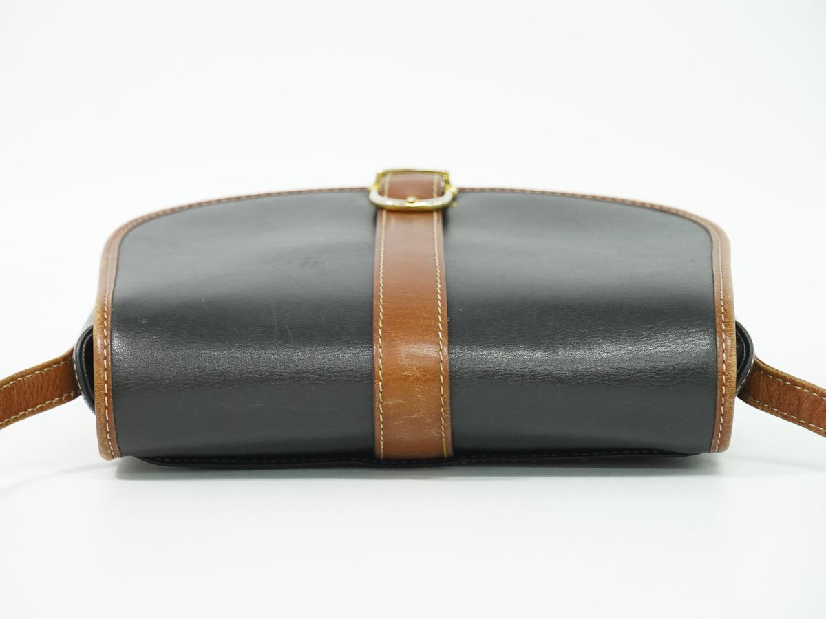 Celine Leather Shoulder Bag Pochette Black — view 5
