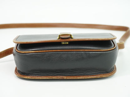 Celine Leather Shoulder Bag Pochette Black — view 3