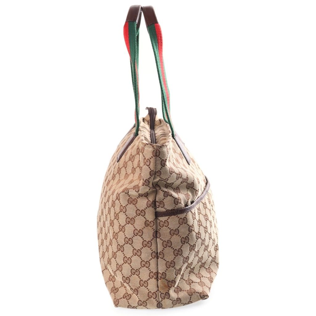 Gucci GG Pattern Sherry Line Tote Bag Brown Jacquard — view 3