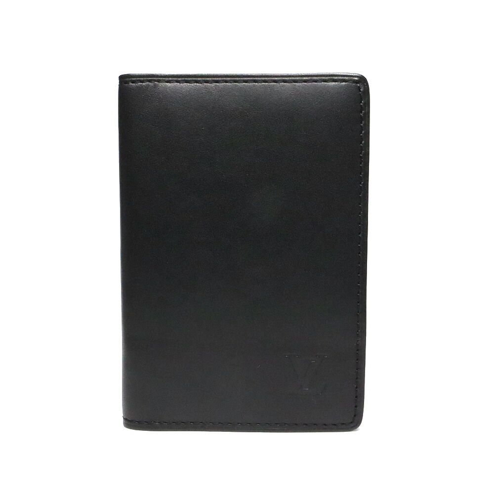 Louis Vuitton Nomad Pocket Organizer Black Leather Card Case