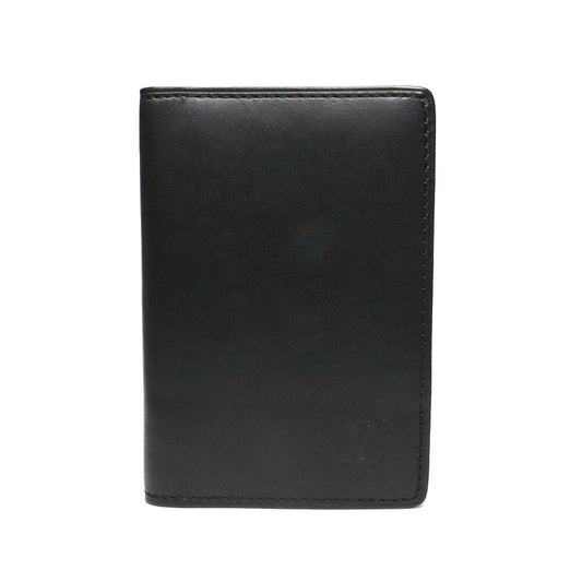 Louis Vuitton Nomad Pocket Organizer Black Leather Card Case
