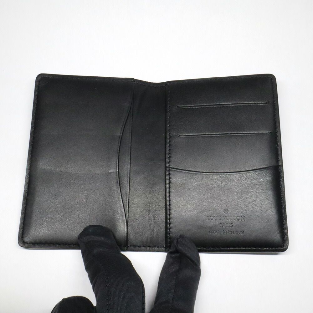 Louis Vuitton Nomad Pocket Organizer Black Leather Card Case — view 4
