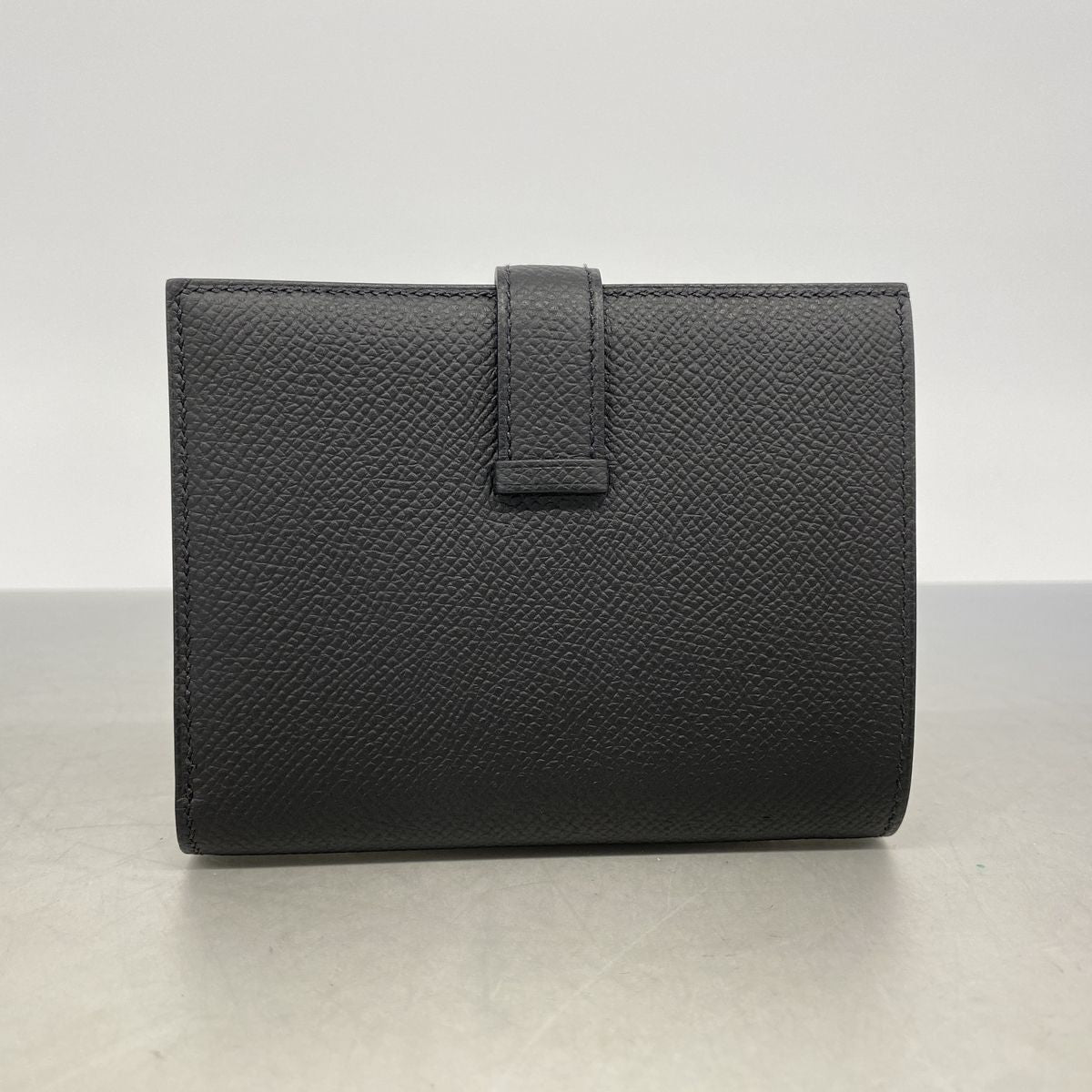 Hermes Wallet Bearn Compact Veau Epsom Black Silver — view 5