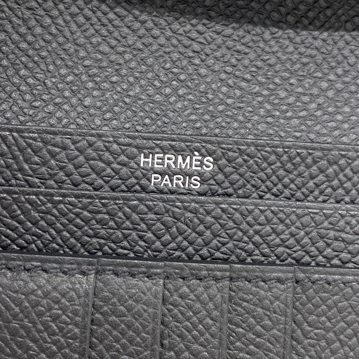 Hermes Wallet Bearn Compact Veau Epsom Black Silver — view 4
