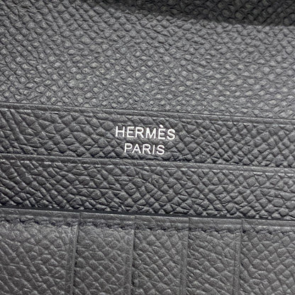 Hermes Wallet Bearn Compact Veau Epsom Black Silver — view 4