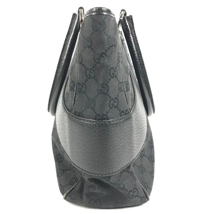 Gucci Shoulder Bag GG Logo Canvas Leather Black — view 3