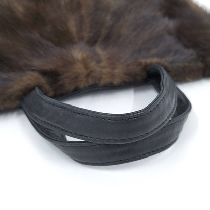 Loewe Fur Handbag Leather Brown Black — view 4