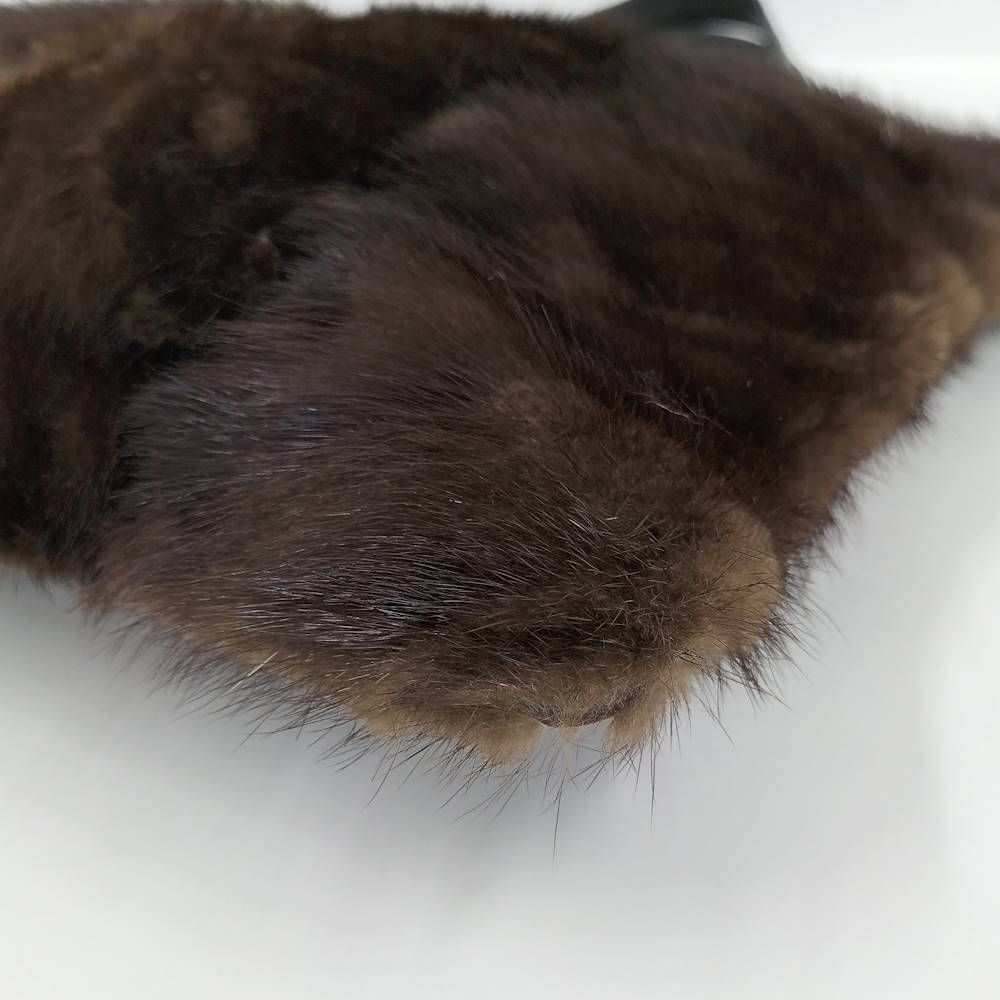 Loewe Fur Handbag Leather Brown Black — view 3