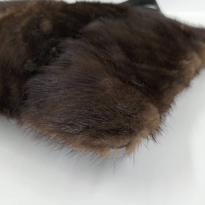 Loewe Fur Handbag Leather Brown Black — view 3