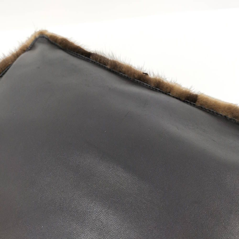 Loewe Fur Handbag Leather Brown Black — view 7