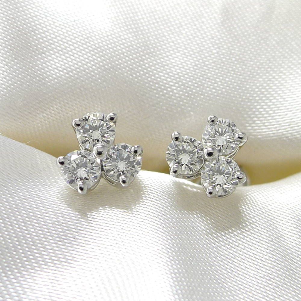 Tiffany & Co Aria Diamond Earrings Platinum