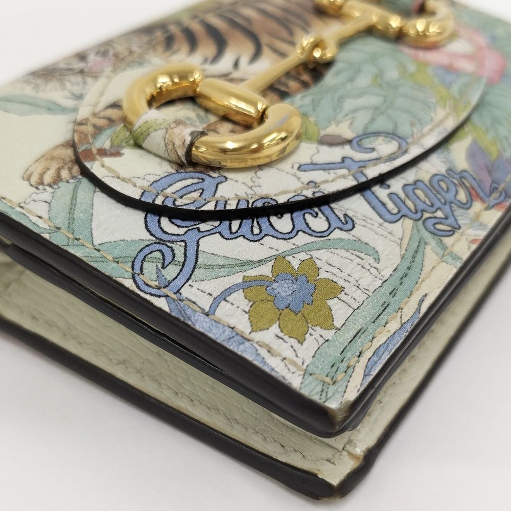 Gucci Compact Wallet Horsebit Tiger Multicolor — view 5