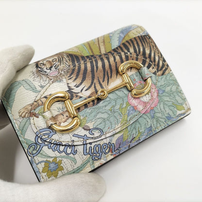 Gucci Compact Wallet Horsebit Tiger Multicolor — view 6