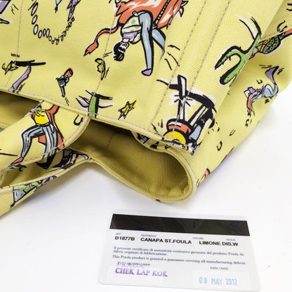 Prada Canapa Western Pattern Tote Bag — view 5