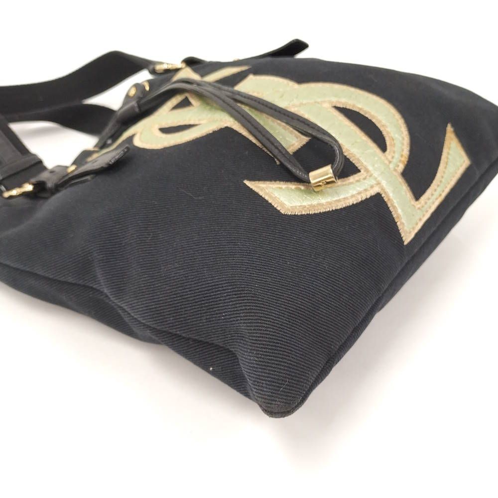 Saint Laurent Kahara Handbag Canvas Leather — view 3