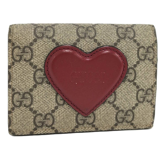 Gucci Heart Logo GG Supreme Bifold Wallet