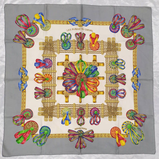 Hermes Scarf Carre 90 le Rubans du Cheval