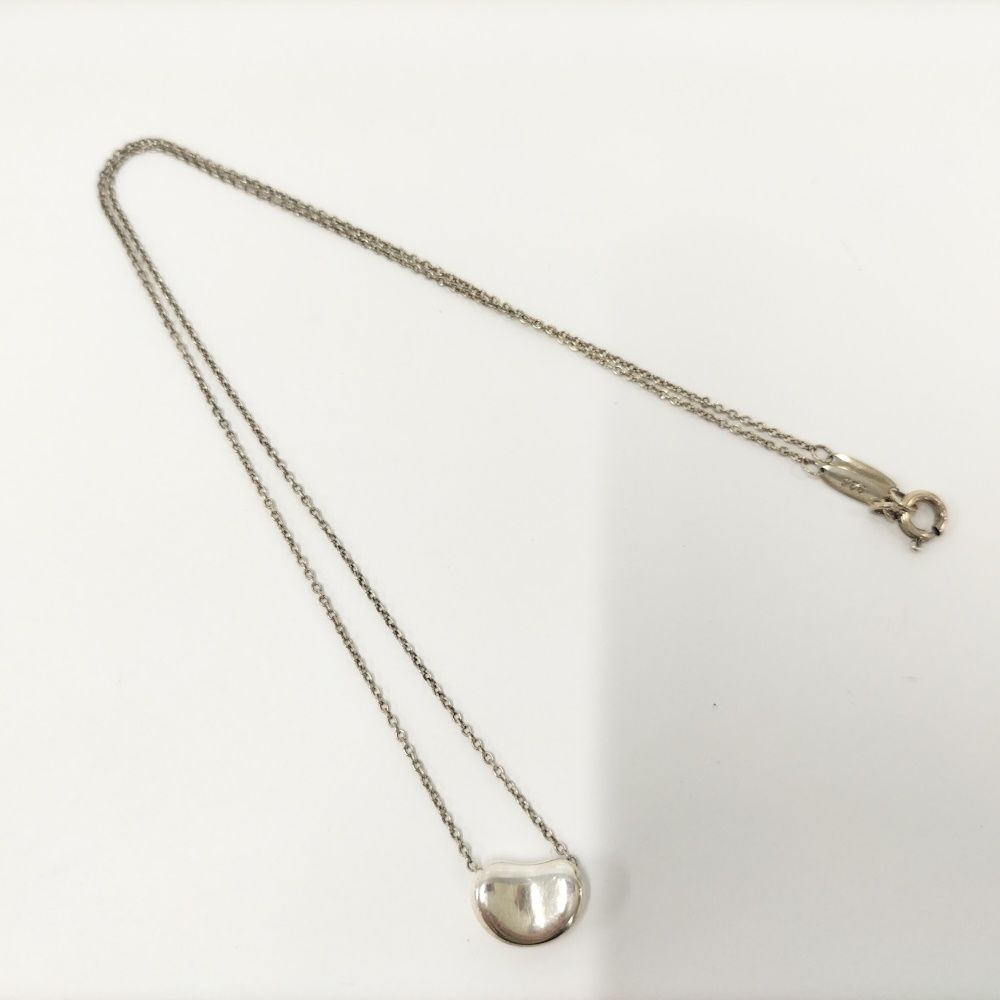 Tiffany & Co Elsa Peretti Bean Necklace Silver — view 3