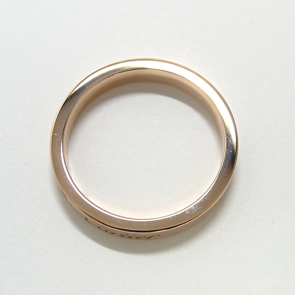 Cartier Engraved Wedding Ring Pink Gold — view 2