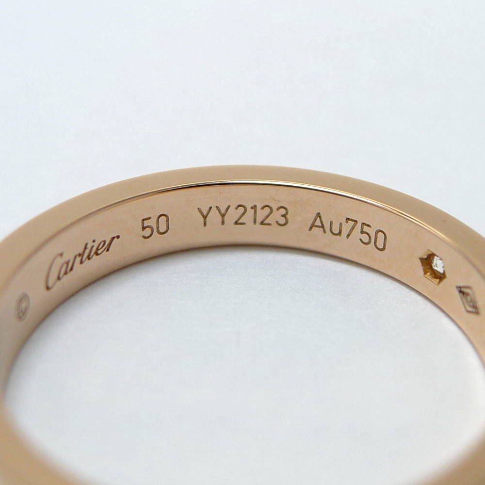 Cartier Engraved Wedding Ring Pink Gold — view 5