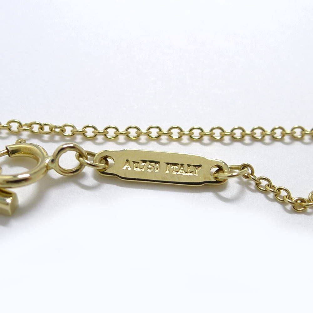 Tiffany & Co Tiffany T Smile Mini Diamond Necklace Yellow Gold — view 6