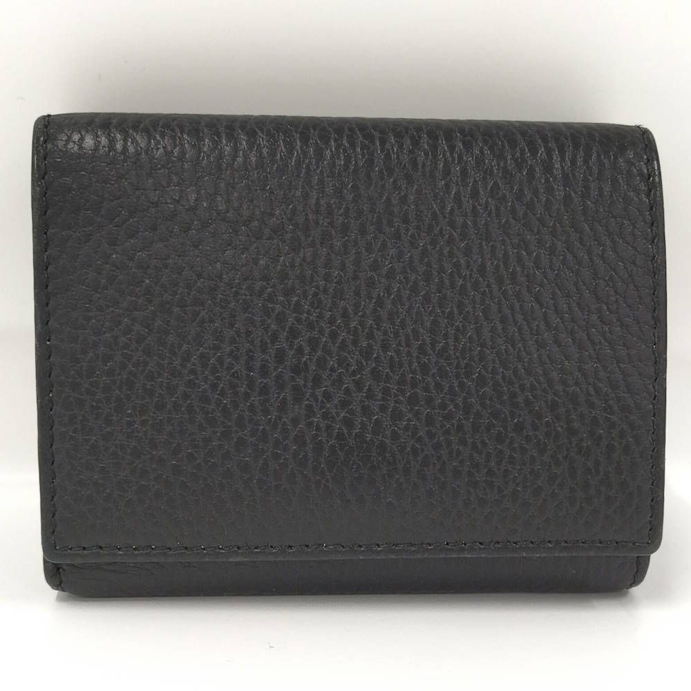 Gucci Trifold Wallet GG Marmont Leather Black — view 4