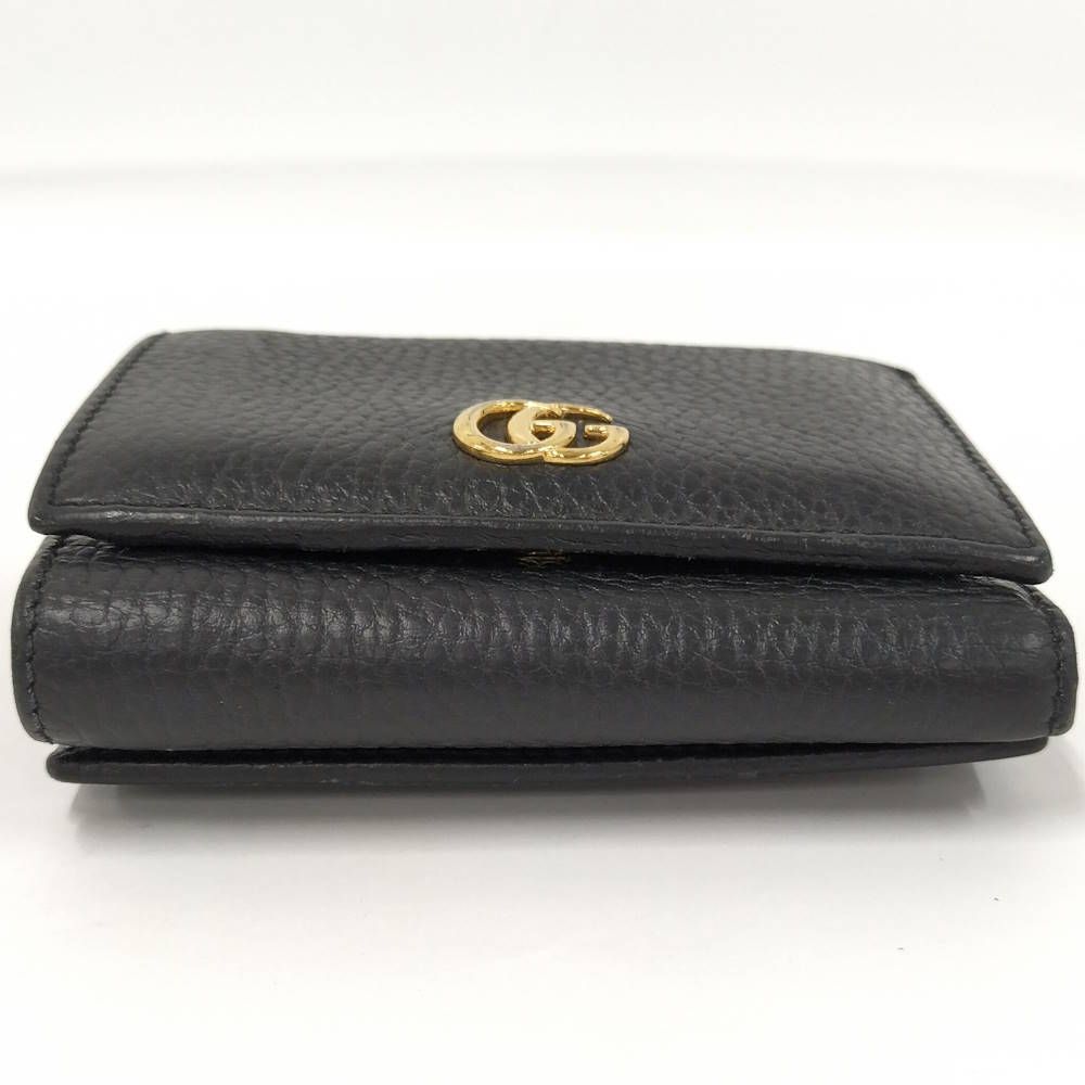 Gucci Trifold Wallet GG Marmont Leather Black — view 6