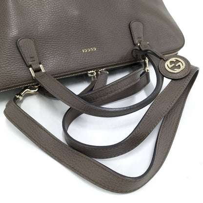 Gucci 2-Way Bag Leather Brown — view 5