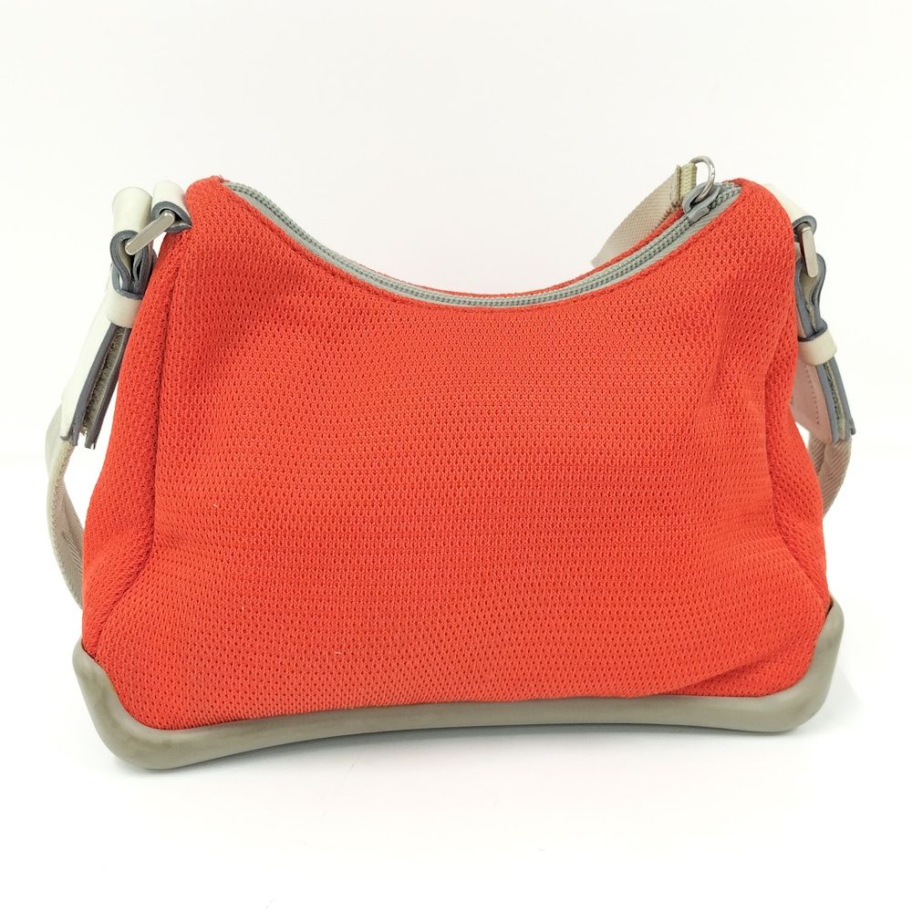 Prada Sports Shoulder Bag Mesh Cloth Rubber Orange — view 2