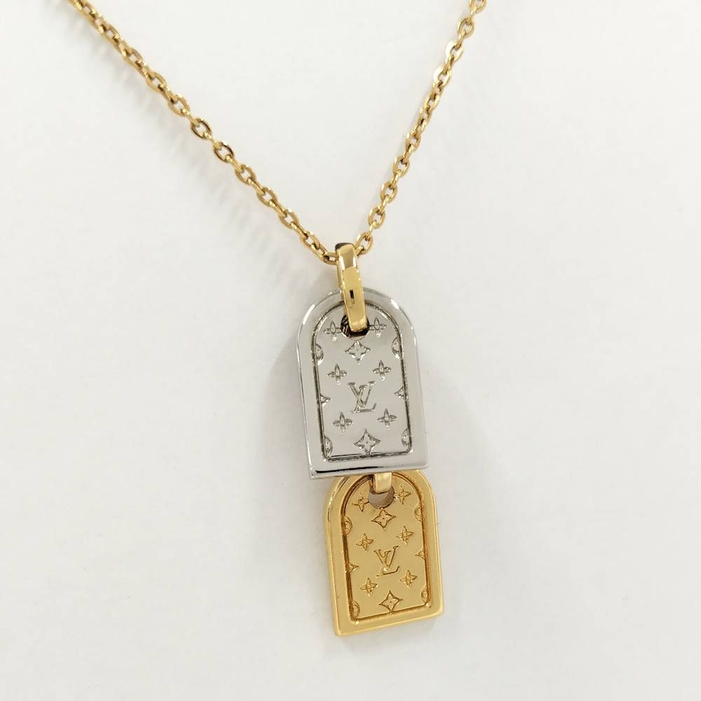 Louis Vuitton Necklace Nanogram Plated Gold Silver