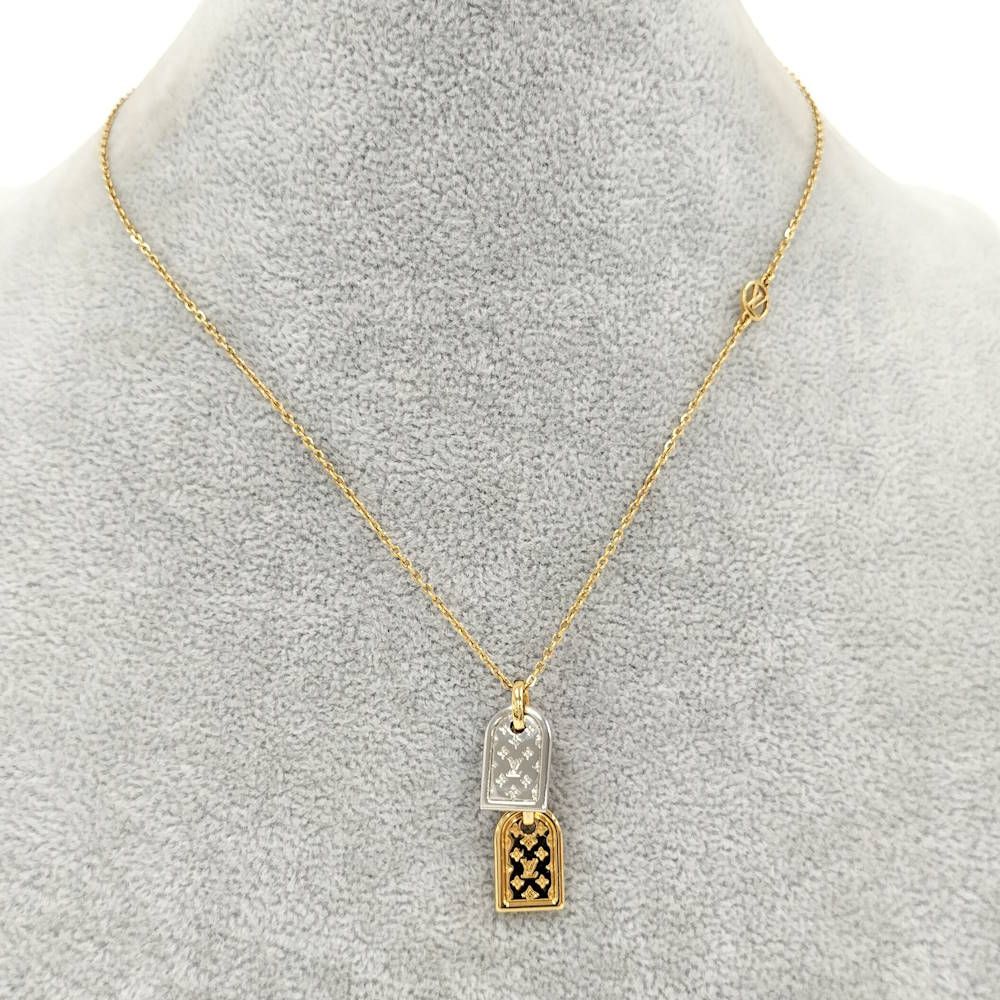 Louis Vuitton Necklace Nanogram Plated Gold Silver — view 8