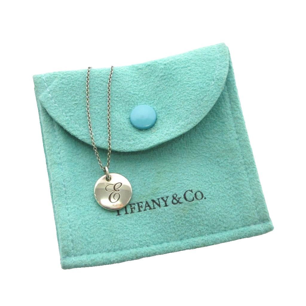 Tiffany & Co Notes Letter Disc Necklace Silver Colored — view 8