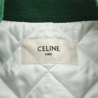 Celine Varsity Jacket Stadium Jumper Nylon Logo Switch Green 38 — view 4
