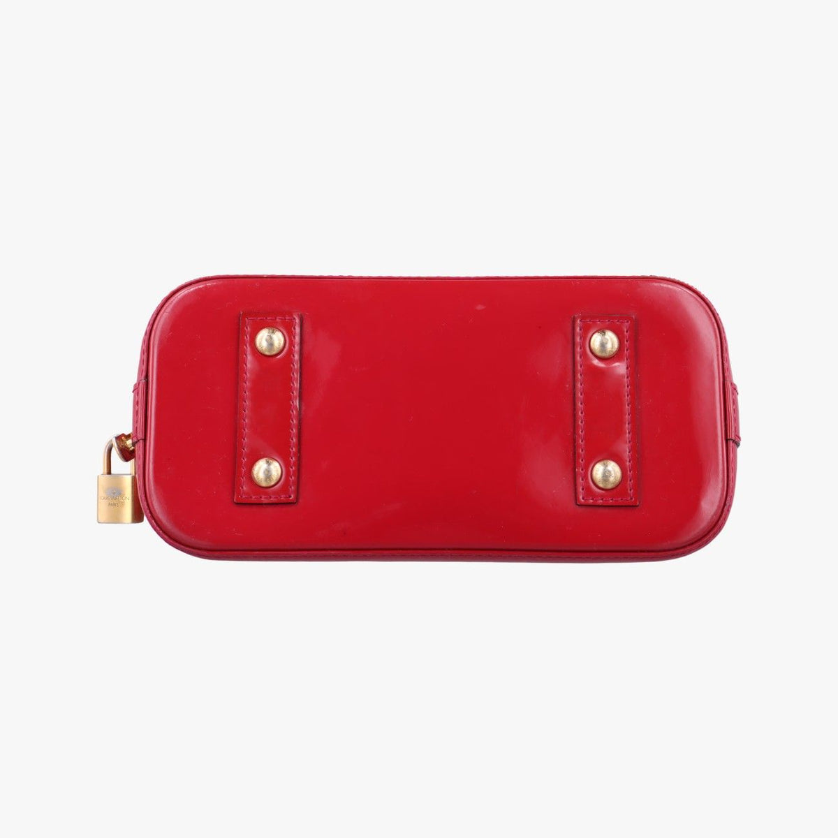 Louis Vuitton Alma BB Pomme D'amour Vernis Handbag — view 3