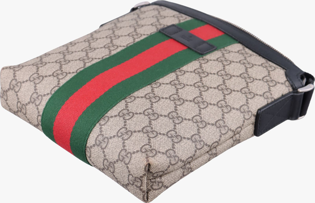Gucci Web GG Supreme Messenger Beige Multicolor — view 4