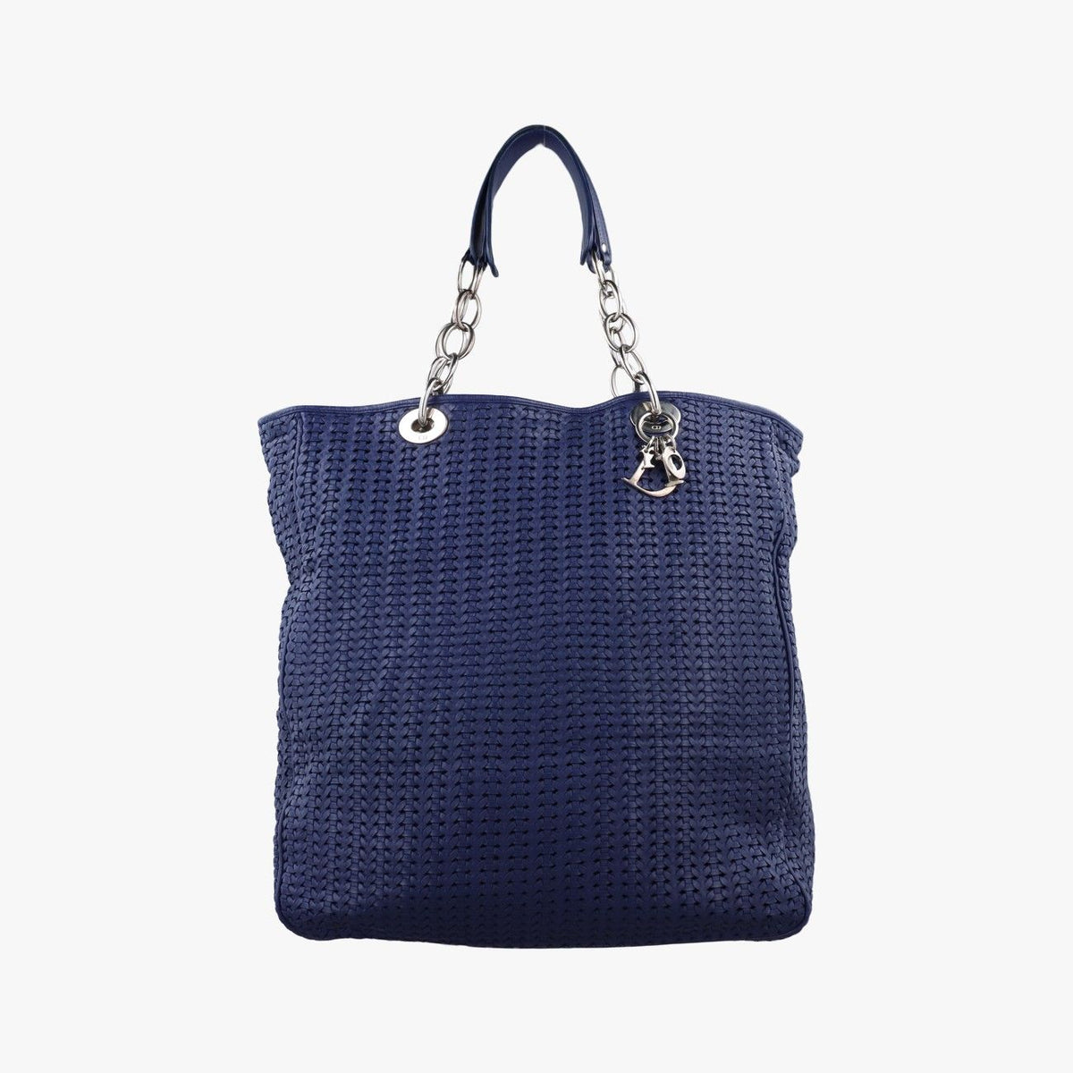 Dior Soft Lady Intrecciato Tote Bag Navy Lambskin