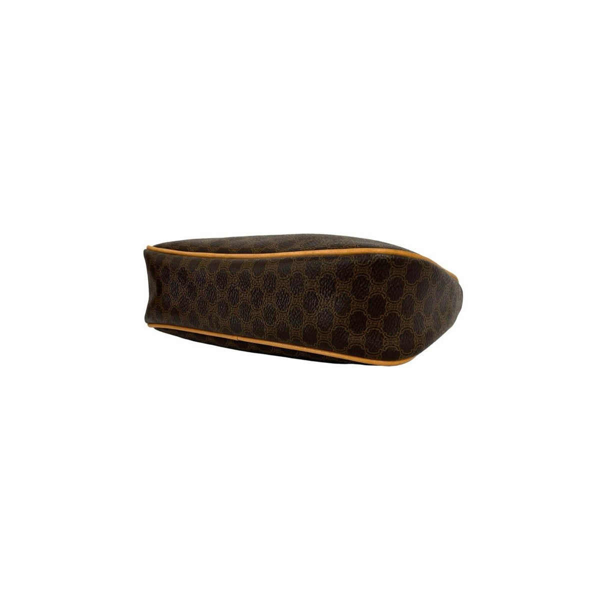 Celine Macadam Blason Triomphe Pattern Leather Mini Shoulder Bag Brown — view 8